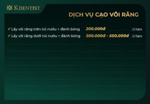 Bảng giá cạo vôi răng Bảng giá cạo vôi răng
