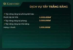 Bảng giá tẩy trắng răng Bảng giá tẩy trắng răng