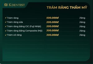 Bảng giá trám răng Bảng giá trám răng