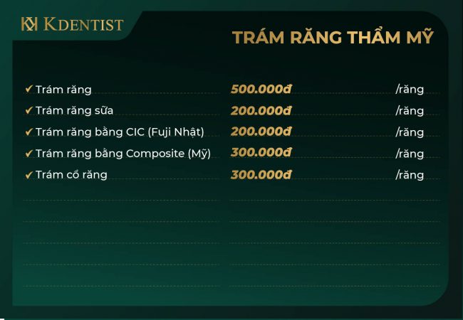 Bảng giá trám răng Bảng giá trám răng